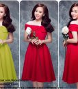 Đầm xòe dự tiệc thiết kế trễ vai dễ thương – DN150 Đầm xòe dự tiệc thiết kế trễ vai dễ thương – DN150