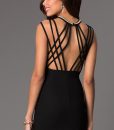 Váy đen ôm body thiết kế đan dây hở lưng - DN33