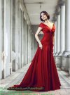 Đầm dạ hội bẹt vai hở V sang trọng quyến rũ