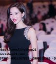 Đầm maxi dự tiệc màu đen sang trọng thiết kế xẻ đùi quyến rũ – D227