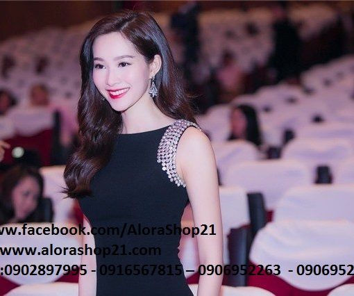 Đầm maxi dự tiệc màu đen sang trọng thiết kế xẻ đùi quyến rũ