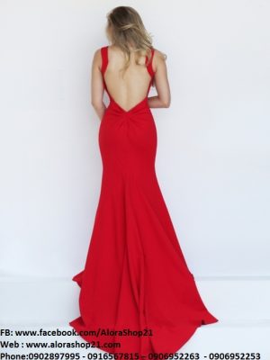 Váy dài dự tiệc cúp ngực phối lưới xẻ đùi sexy