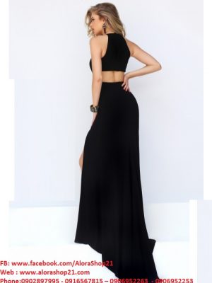 Đầm dạ hội cổ yếm trẻ trung quyến rũ
