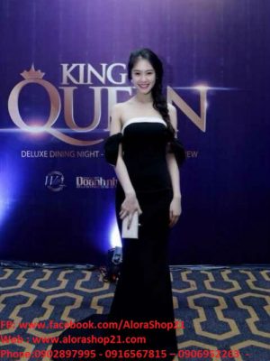 Váy dạ hội đuôi cá nơ ngang vai như Ngọc Trinh