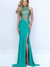 Váy dài xẻ đùi đính kim sa hiện đại quyến rũ - D262