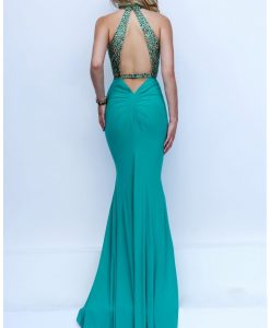 Váy dài xẻ đùi đính kim sa hiện đại quyến rũ - D262