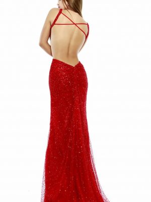 Váy dạ hội hở lưng xẻ đùi sexy tôn dáng - D271