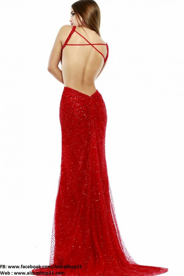 Váy dạ hội hở lưng xẻ đùi sexy tôn dáng - D271