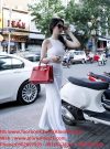 Set áo crop top kết hợp quần dài trắng sang chảnh