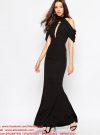 Đầm dạ hội đen hở lưng thiết kế độc đáo - D291