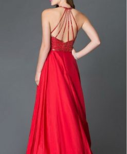 Váy dạ hội phối lưới hở lưng sành điệu sexy - D299