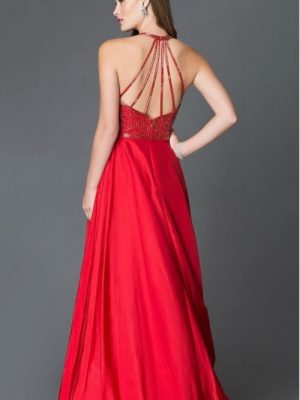 Váy dạ hội phối lưới hở lưng sành điệu sexy - D299