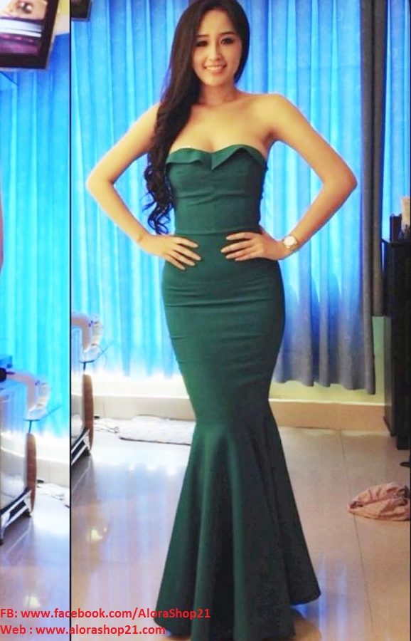 Đầm dạ hội cúp ngực sexy phối đuôi cá xinh đẹp - D308
