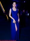 Đầm maxi voan đi tiệc xẻ đùi sang trọng như Thu Thảo - D326