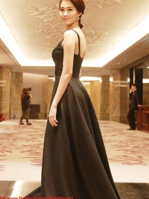 Đầm dạ hội 2 dây đơn giản sang trọng như Thu Thảo - D327