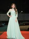 Váy dài dự tiệc cổ choker màu pastel nhẹ nhàng như Nhã Phương - D347