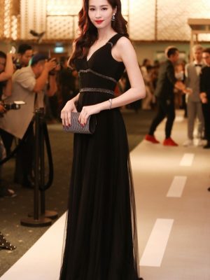 Đầm dạ hội voan nhẹ nhàng tôn dáng như Thu Thảo - D350