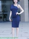 Đầm body lệch vai đơn giản tôn dáng như Ngọc Trinh - DN12