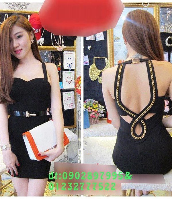 Đầm body cúp ngực khóa gài phía sau lưng – DN13