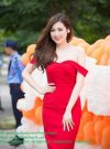 Đầm ôm trễ vai xinh xắn sexy như HH Tú Anh – DN14