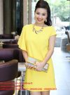 Đầm suông cách điệu 1 bên tay xinh xắn như Lê Khánh - DN15