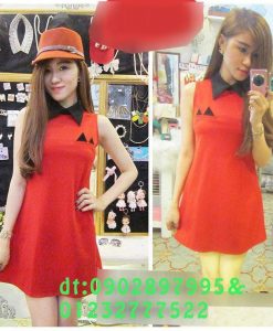 Đầm ôm body sát nách cổ Peter Pan Kim Móm - DN16