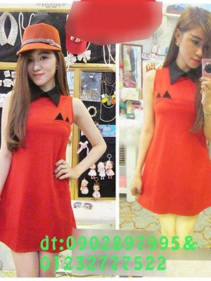 Đầm ôm body sát nách cổ Peter Pan Kim Móm - DN16