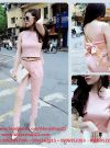 Jumpsuit set nguyên bộ quần dài áo nơ sau sành điệu - J21