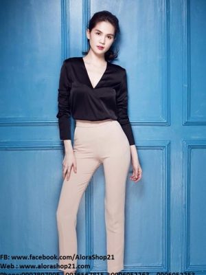 Bộ áo phi bóng và quần ôm đơn giản sang trọng - J25