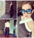 Đồ bay jumpsuit dài thiết kế cổ yếm sang trọng như Ngọc Trinh - J46