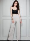 Bộ áo 2 dây croptop và quần ống suông như Ngọc Trinh - J55