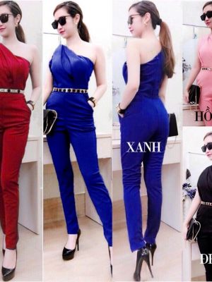 Jumpsuit dài lệch vai gợi cảm ôm body tôn dáng - J59