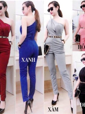 Jumpsuit dài lệch vai gợi cảm ôm body tôn dáng - J59