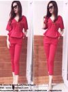 Set áo cổ vẻ lai bèo và quần baggy ôm thời trang - JL17