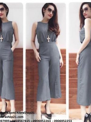 Set quần ống suông rộng lửng áo sát nách đẹp - JL18