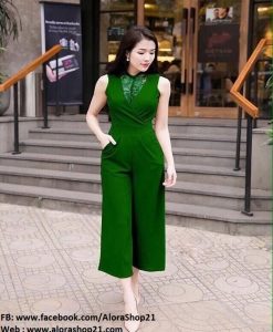 Đồ bay lửng phối ren sang trọng kiểu quần ống rộng sành điệu - JL19