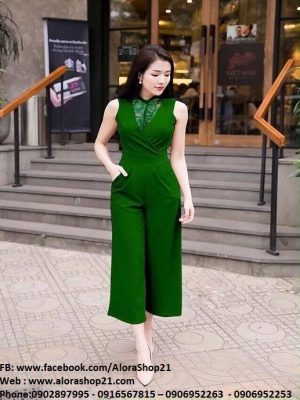 Đồ bay lửng phối ren sang trọng kiểu quần ống rộng sành điệu - JL19