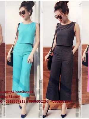 Set nguyên bộ áo sát nách quần ống suông - JL24