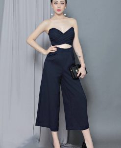 Jumpsuit lửng cúp ngực thiết kế quần ống suông tuyệt đẹp - JL25 Jumpsuit lửng cúp ngực thiết kế quần ống suông tuyệt đẹp - JL25