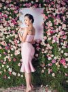 Set áo croptop phối nơ và chân váy xẻ đùi – JN33