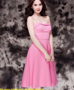 Đầm xòe cúp ngực 2 dây dễ thương như Ngọc Trinh - DN100