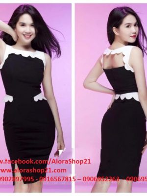 Đầm body xẻ đùi hở lưng răng cưa như Ngọc Trinh - DN121