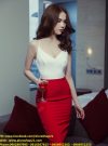 Đầm Ngọc Trinh ôm body kiểu hai dây thiết kế hở lưng sexy - DN145