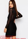 Đầm body tay dài phối lưới đan chéo ngực quyến rũ – DN162