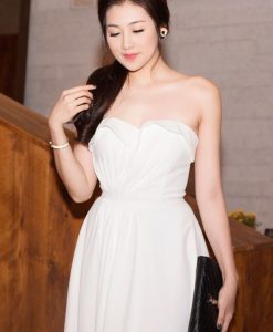 Đầm xòe cúp ngực trắng dễ thương như Tú Anh - DN193