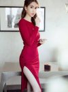 Đầm body tay dài thiết kế lưng V đẹp như Ngọc Trinh - DN201