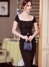 Váy đen ôm body Ngọc Trinh thiết kế sang trọng, quý phái - DN209