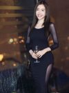 Váy đen hở lưng đẹp thiết kế ôm sát body pha lưới sexy - DN222