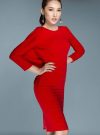Đầm body tay cánh dơi hở lưng xẻ sau tôn dáng - DN226
