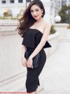 Váy cúp ngực màu đen thiết kế ôm body dài ngang gối - DN233